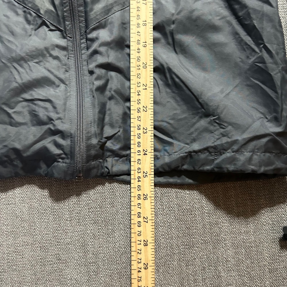 Nike Windbreaker Jacket Mens M Grey Vintage 90s Full Zip Packable Hood Logo - Picture 6 of 8